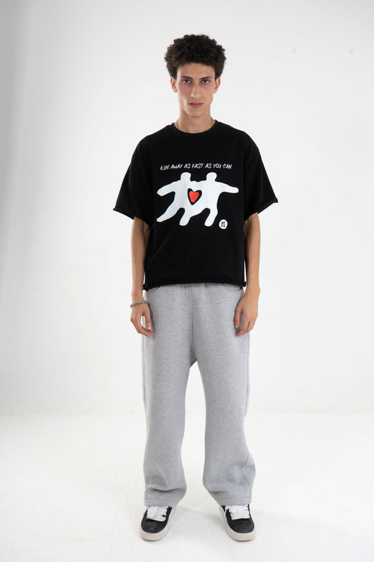 Unfinished Black Blazing Heart