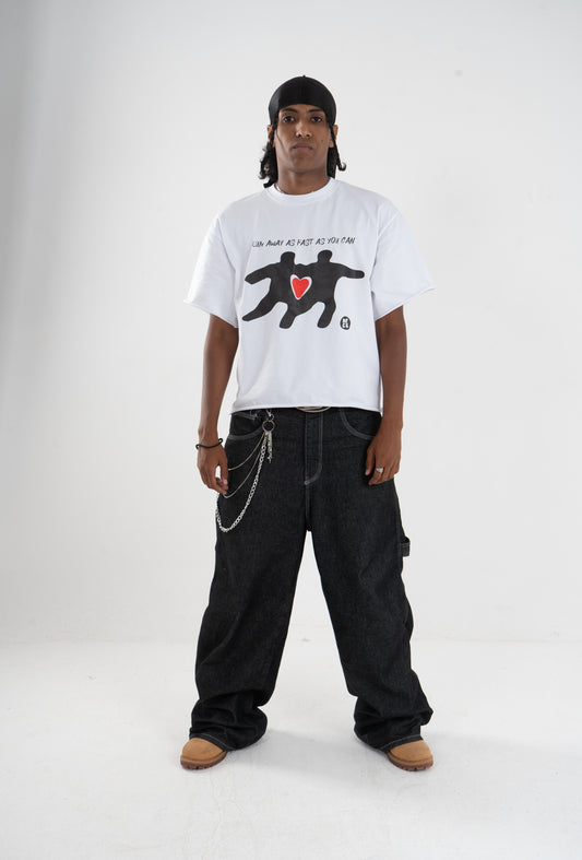 Unfinished White Blazing Heart